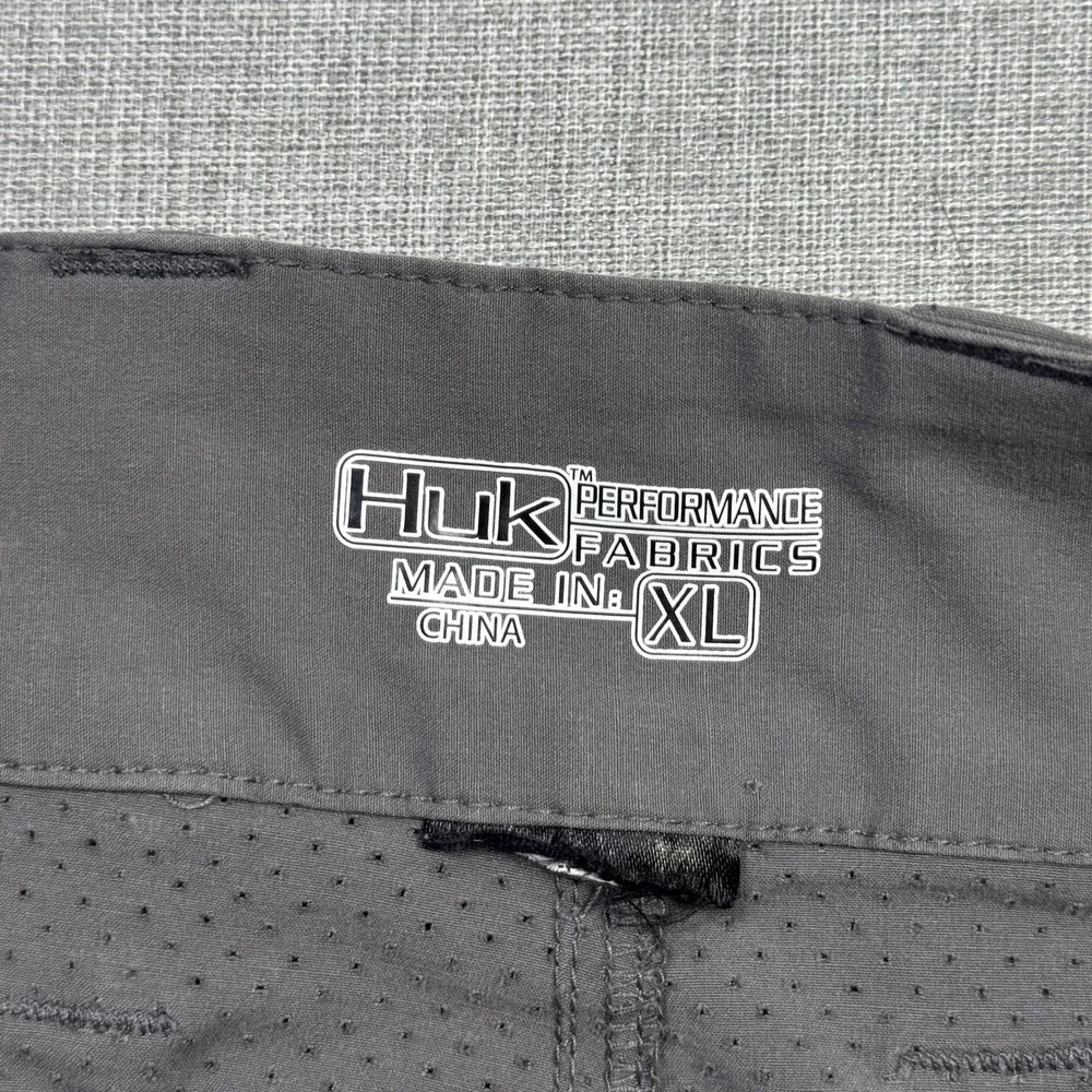 Huk Fishing Cargo Shorts Mens 36 Gray Polyester Spandex Quick Dry 9